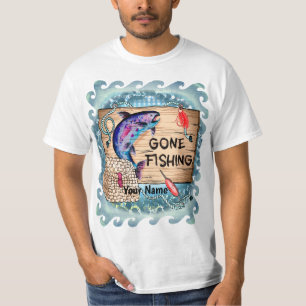 Camiseta del personalizado de pesca desaparecida