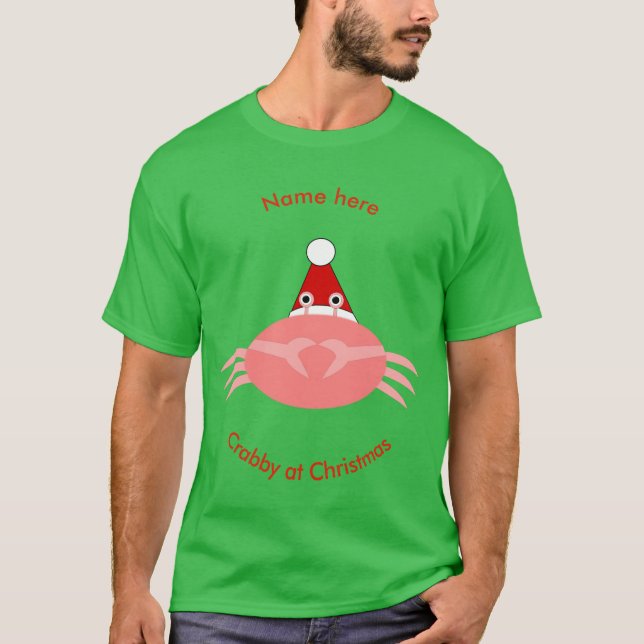 Camiseta del Personalizado del cangrejo navidades (Anverso)