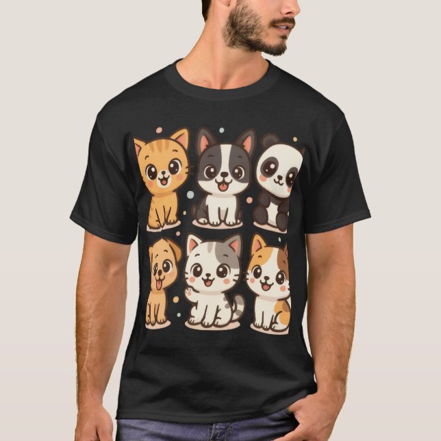 Camiseta del Personalizado del Cuadrado de Animale (Anverso)