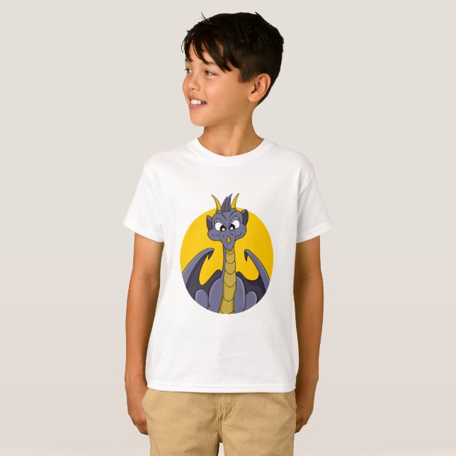 Camiseta del personalizado del dragón morado (Anverso completo)