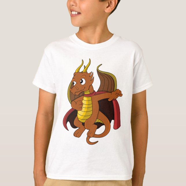 Camiseta del personalizado del dragón naranja (Anverso)