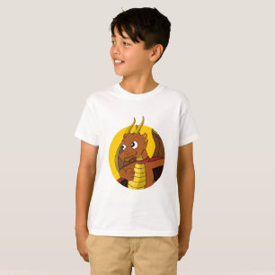 Camiseta del personalizado del dragón naranja