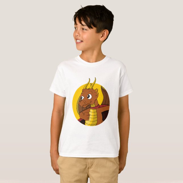 Camiseta del personalizado del dragón naranja (Anverso completo)