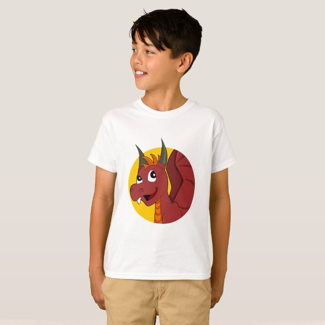 Camiseta del personalizado del dragón rojo (Anverso completo)
