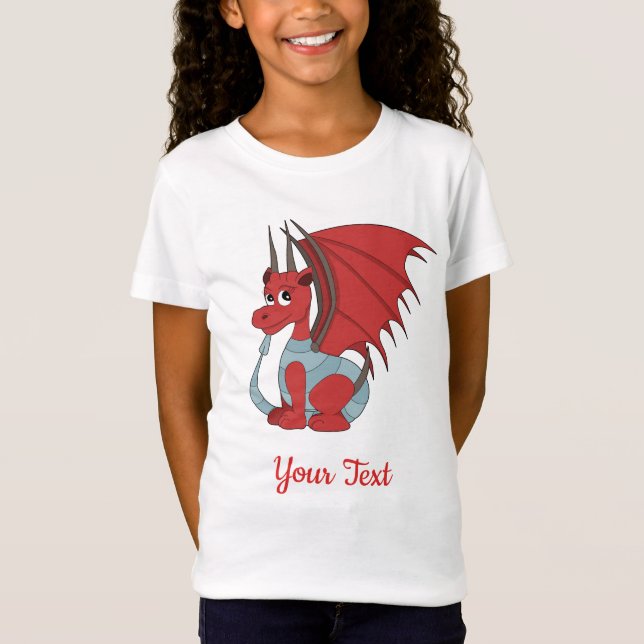 Camiseta del personalizado del dragón rojo (Anverso)