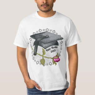 Camiseta del personalizado del tapón de graduación