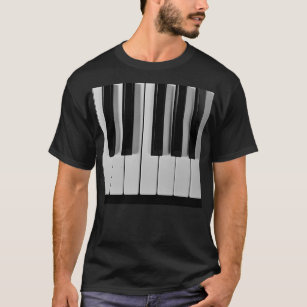 Camiseta del personalizado del teclado de piano