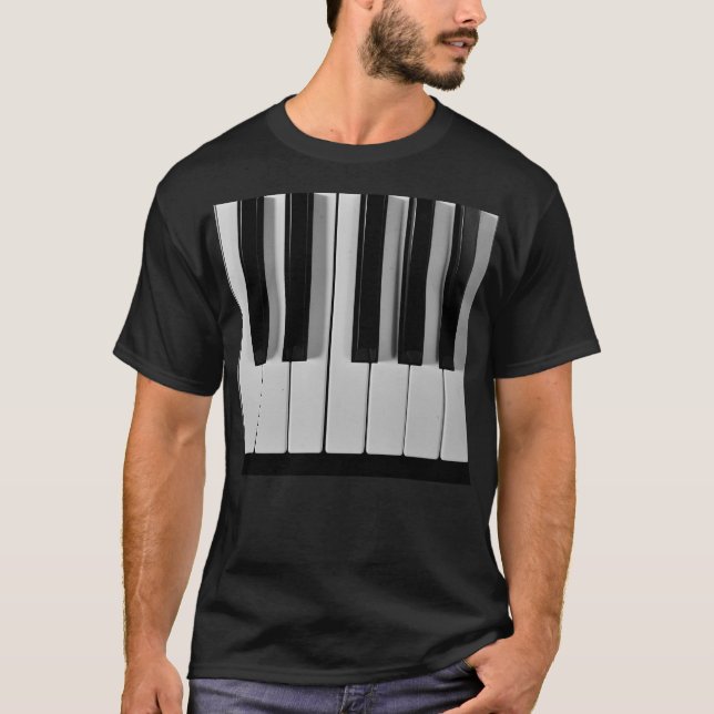 Camiseta del personalizado del teclado de piano (Anverso)