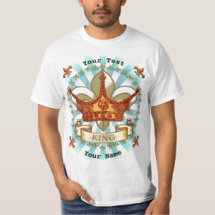 Camiseta del personalizado Fleur De Lis King Dad
