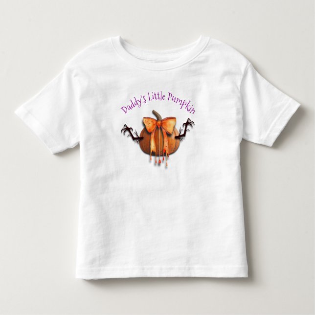 Camiseta del Personalizado pequeño "Papi calabaza" (Anverso)