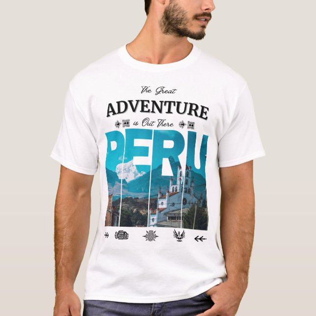 Camiseta del Perú Huaraz | Ancash, Inca, Andes, Tr (Anverso)