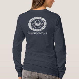 Camiseta del pescador de rey cangrejo