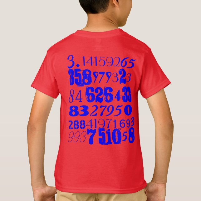Camiseta del pi de los niños (Etiqueta-menos) (Reverso)