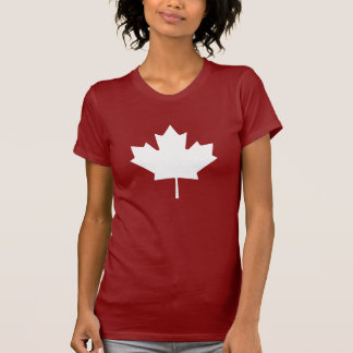 Camiseta del pictograma de la hoja de arce