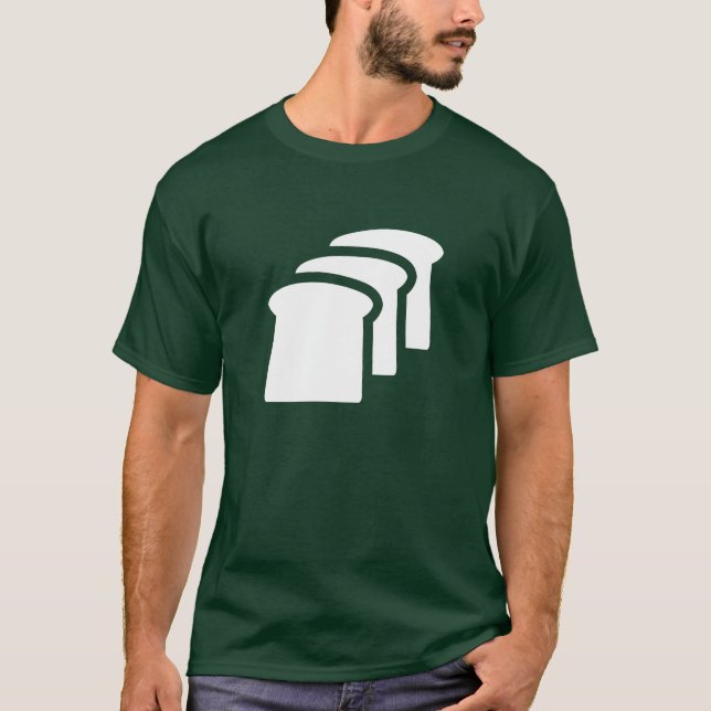 Camiseta del pictograma del pan (Anverso)
