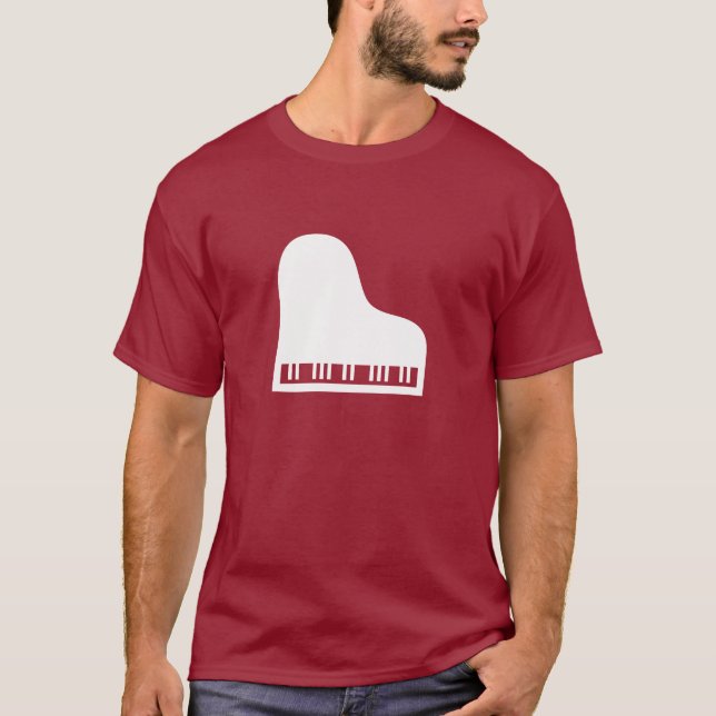 Camiseta del pictograma del piano (Anverso)