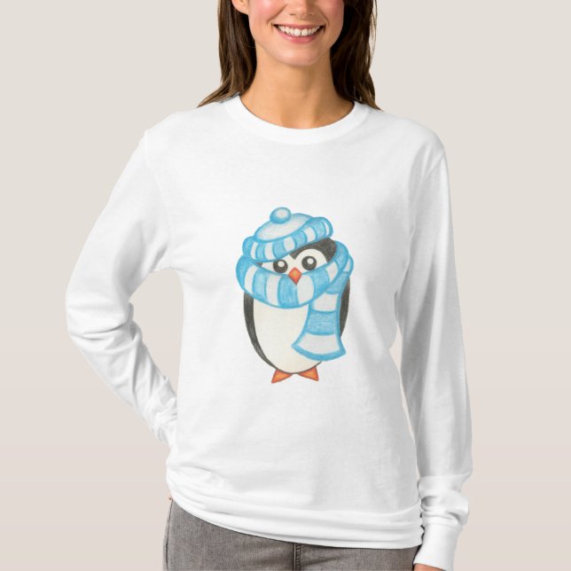 Camiseta del pingüino navidad (Anverso)