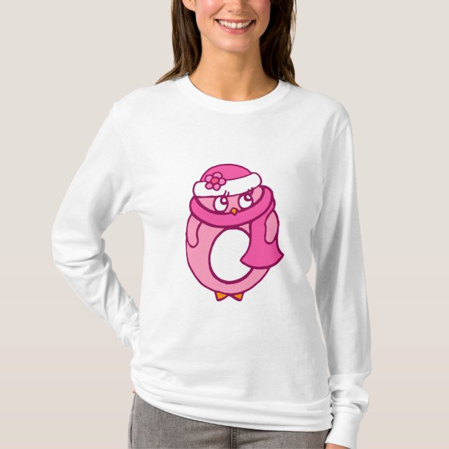 Camiseta del pingüino rosa (Anverso)