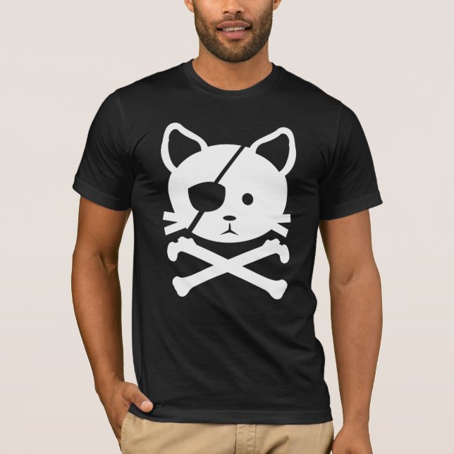 Camiseta del pirata del gato (Anverso)