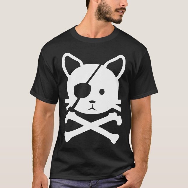Camiseta del pirata del gato (Anverso)