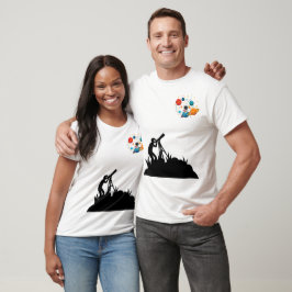Camiseta del planeta espacial lindo