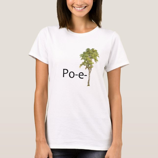 camiseta del Po-e-árbol para las mujeres (Anverso)