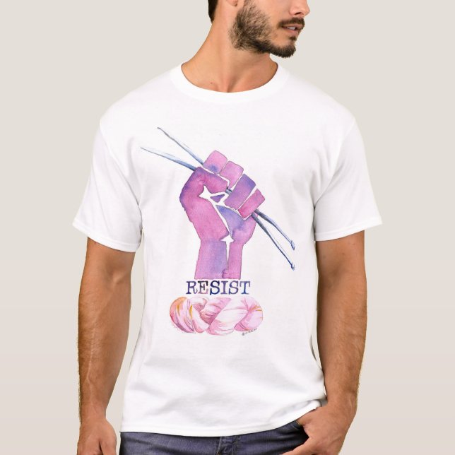 Camiseta del poder de los hombres que hace punto (Anverso)