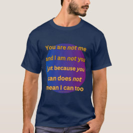 Camiseta del poema "Tú no eres yo"