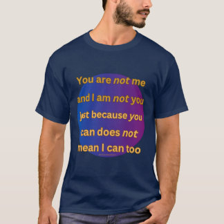 Camiseta del poema "Tú no eres yo"