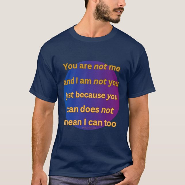 Camiseta del poema "Tú no eres yo" (Anverso)