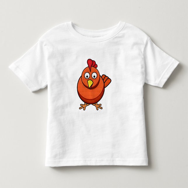 Camiseta del pollo del dibujo animado de los niños (Anverso)