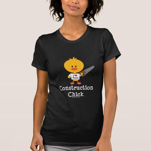 Camiseta del polluelo de la construcción (Anverso)