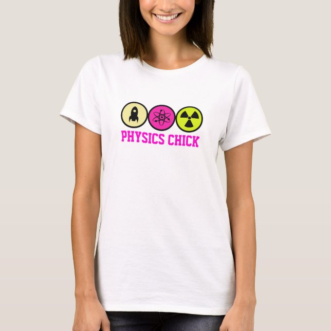 Camiseta del polluelo de la física (Anverso)