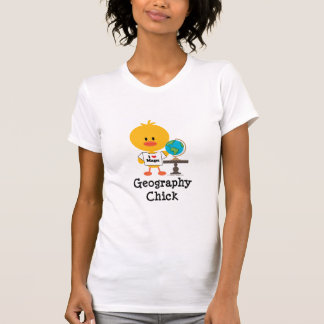 Camiseta del polluelo de la geografía