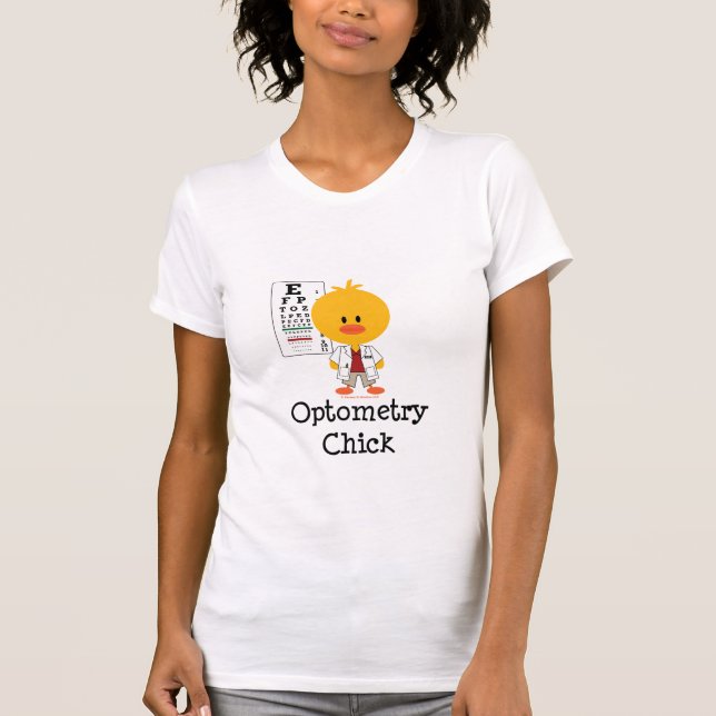 Camiseta del polluelo de la optometría (Anverso)