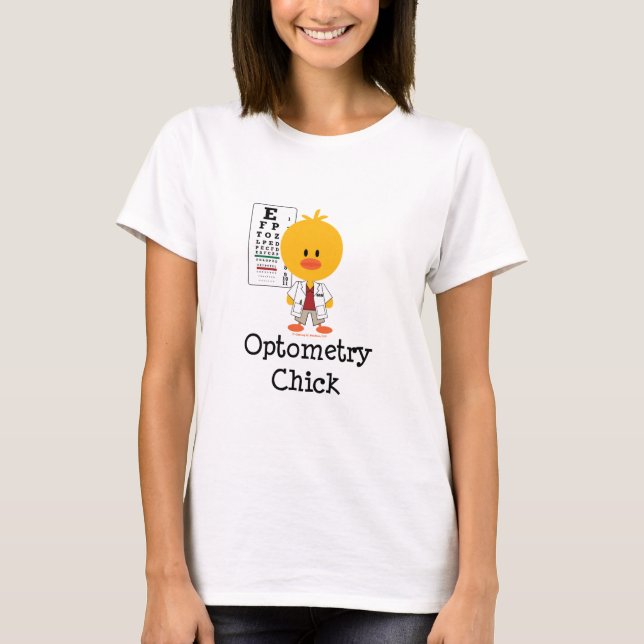 Camiseta del polluelo de la optometría (Anverso)