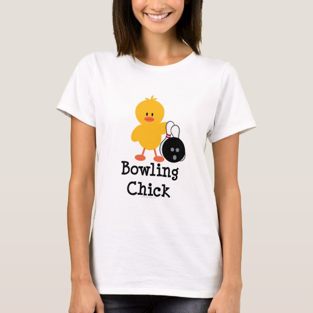 Camiseta del polluelo de los bolos (Anverso)