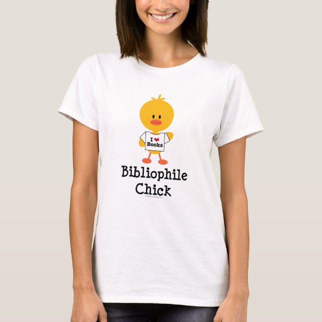 Camiseta del polluelo del bibliófilo (Anverso)