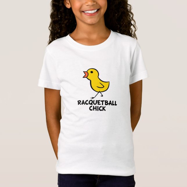Camiseta del polluelo del Racquetball (Anverso)