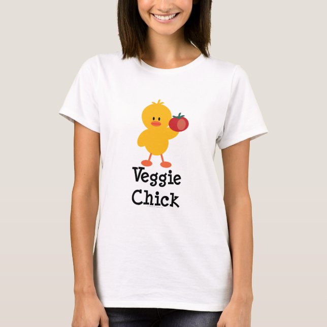 Camiseta del polluelo del Veggie (Anverso)