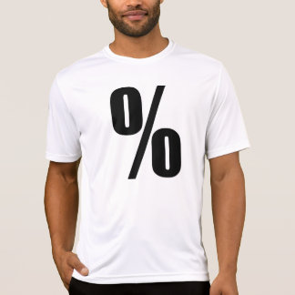 Camiseta % del por ciento del Rótulo del símbolo del por