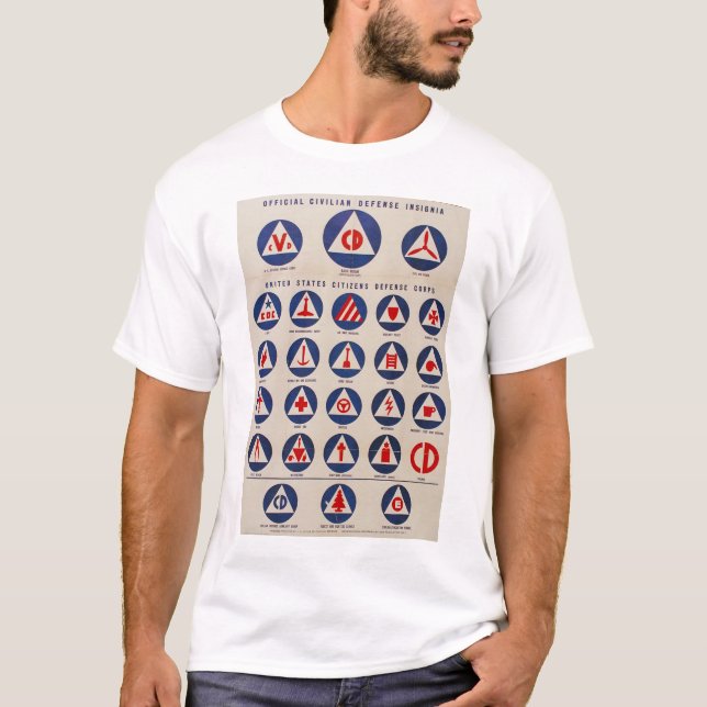 Camiseta del poster de la defensa civil WWII (Anverso)