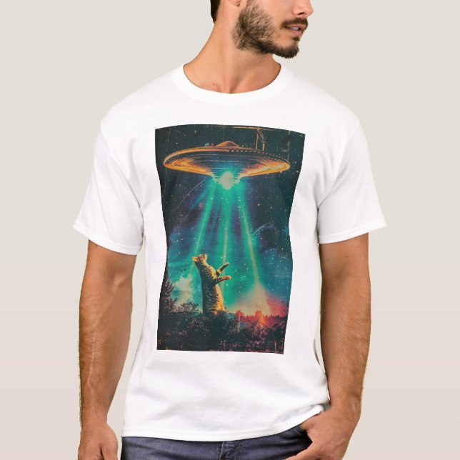 Camiseta del Poster de secuestro de OVNI alienígen (Anverso)