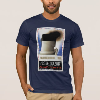 Camiseta del Poster del ferry del canal Cote d'Azu