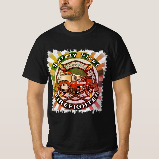 Camiseta del primer bombero de seguridad (Anverso)
