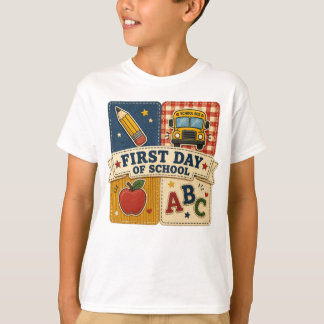 Camiseta del Primer Día de Escuela, Tee de Regreso
