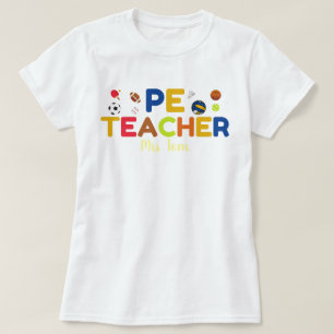 camiseta del profesor de PE personalizada, educaci