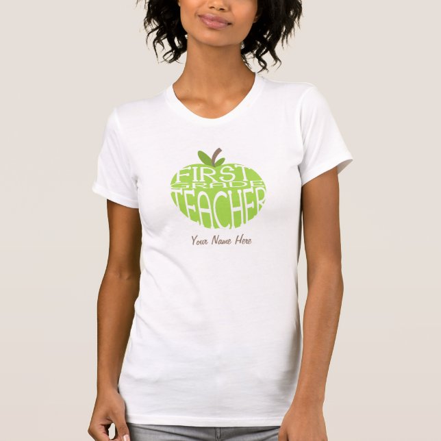 Camiseta del profesor del primer grado - Apple (Anverso)
