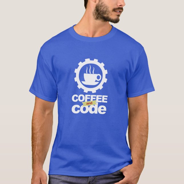 camiseta del programador: café y código (Anverso)