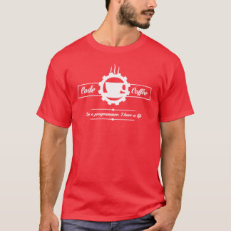 camiseta del programador: código y café